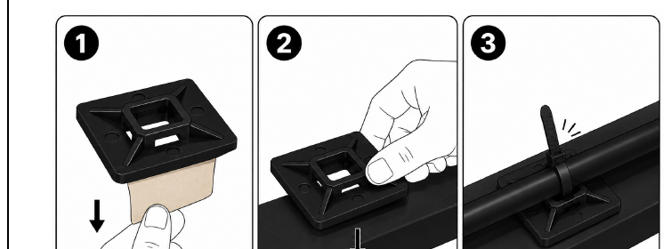 Attach the cable tie mount